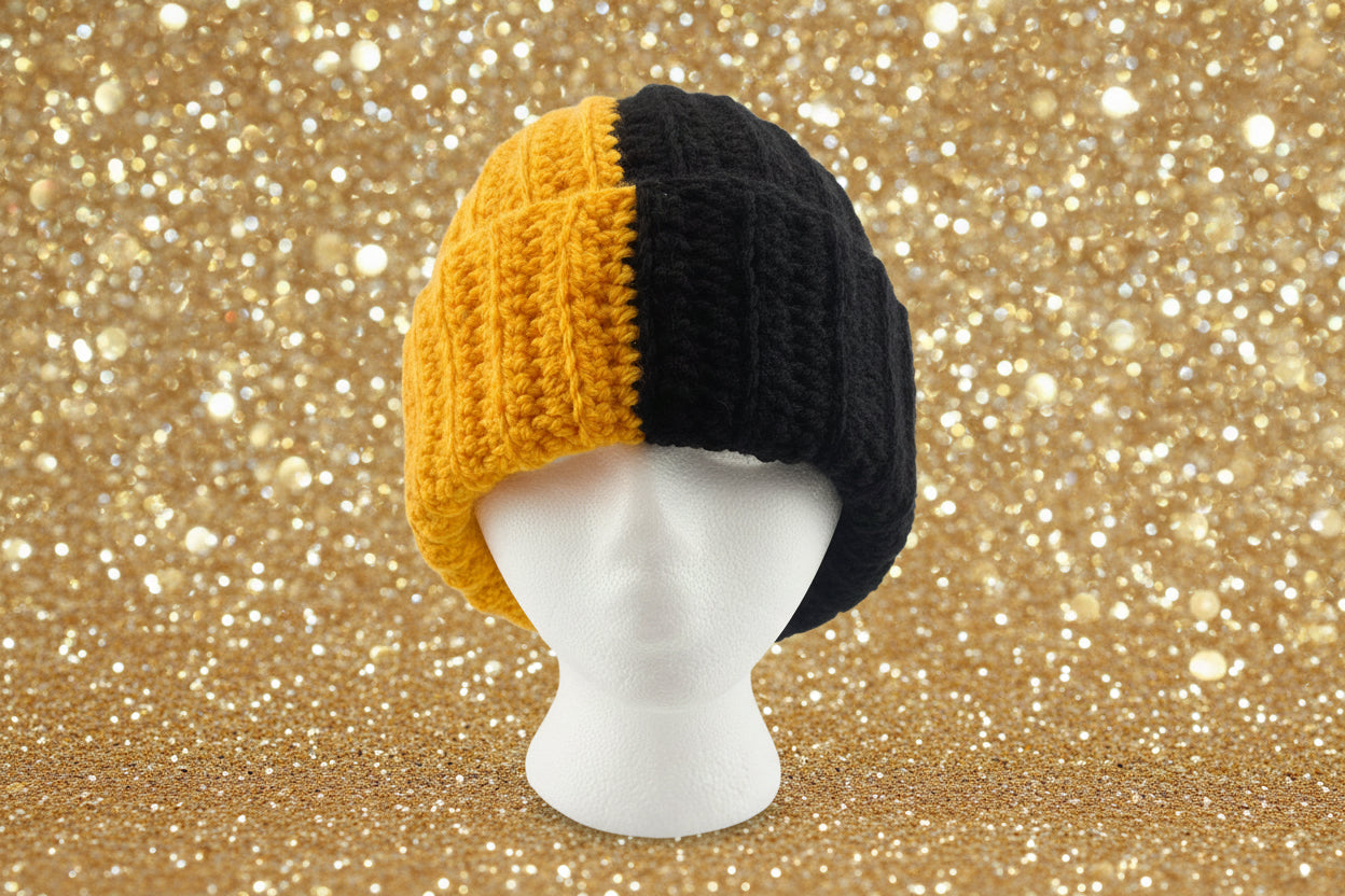 Beanie-Black&Gold